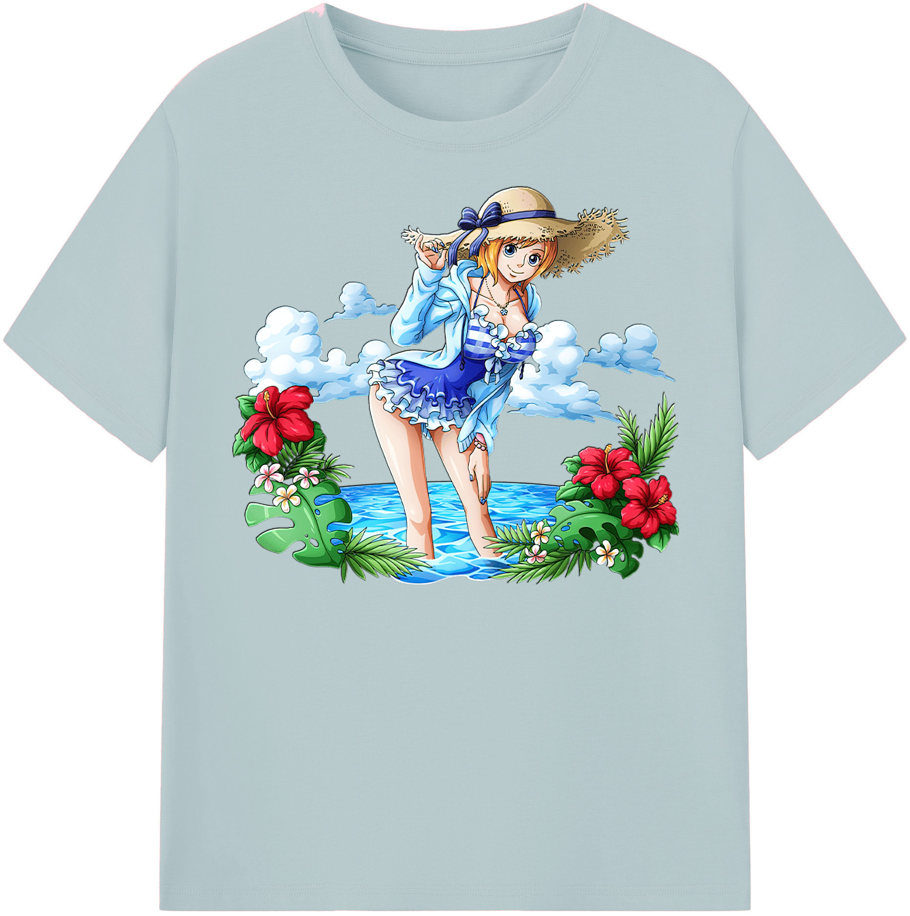 ワンピース ナミ ONE PIECE Nami 綿100％半袖Tシャツ（フロントプリント）